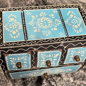 Moroccan Blue and White Jewelry Box